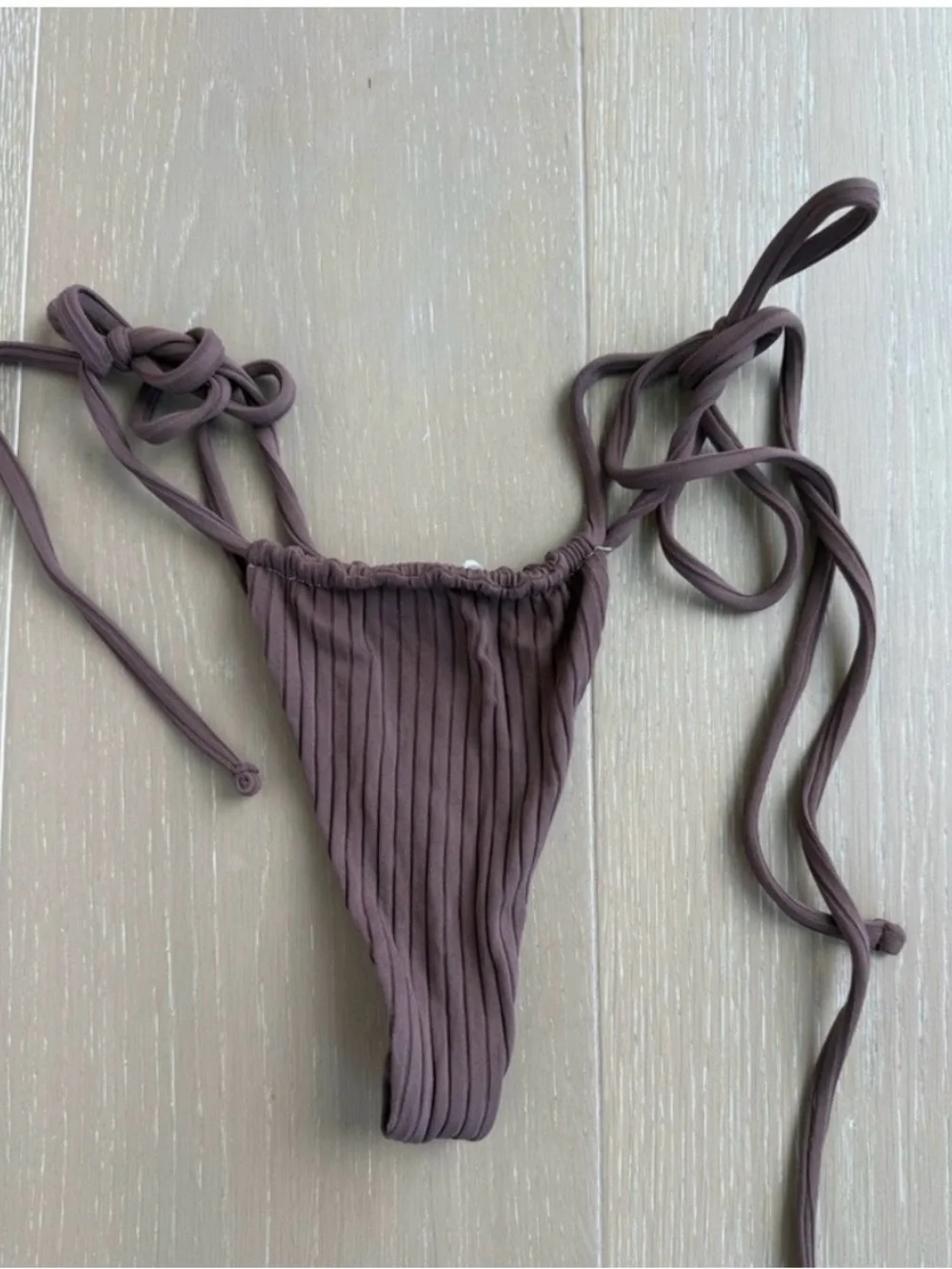 Frankie's Bikinis Nick top and Tia bottom in brown sugar
